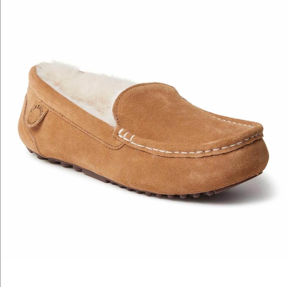 Dearfoams Mel Genuine‎ Shearling Lined Slippers, 7M